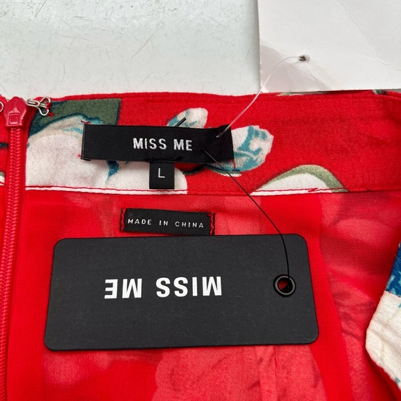 NWT red floral shirt + skirt set - Picture 4 of 5